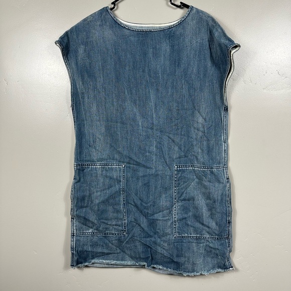 Aritzia Wilfred Free Nori Denim Mini Dress Blue Size Medium - Picture 2 of 6